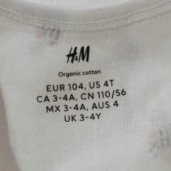 BODY - H&M - TALLE 4 AÑOS - BLANCO MOTIVO ABEJAS en internet