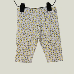 BIKER - GAP - TALLE 18 MESES - BLANCO Y AMARILLO MOTIVO FLORES