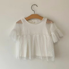 BLUSA MC - F&F KIDS - TALLE 1 AÑO - BLANCO - comprar online