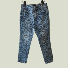 PANTALÓN JEAN - GAP - TALLE 5 AÑOS - ANIMAL PRINT CELESTE - comprar online