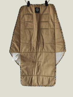 FUNDA PARA COCHECITO - BALBOA BABY - TALLE ÚNICO - CUADRO MARRÓN REVERSIBLE - PilchaGo