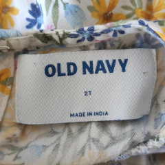 BLUSA - OLD NAVY - TALLE 2 AÑOS - BLANCO MOTIVO FLORES - PilchaGo