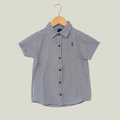 CAMISA - BROER - TALLE 4 AÑOS - A RAYAS BLANCO Y GRIS
