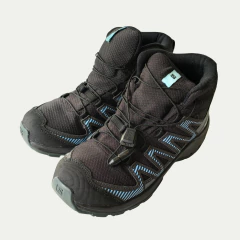 ZAPATILLAS - SALOMON - TALLE AR 33 - NEGRO Y CELESTE - comprar online