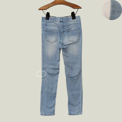 JEGGING - H&M - TALLE 6 AÑOS - JEAN CELESTE MOTIVO UNICORNIO - PilchaGo