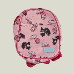 MOCHILA - RAMIRA - ROSA MOTIVO MY MELODY Y KUROMI 26 CM DE LARGO Y 20 CM DE ANCHO
