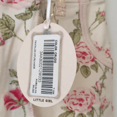 PANTALÓN - LITTLE AKIABARA - TALLE 12 MESES - MANTECA MOTIVO FLORES - tienda online