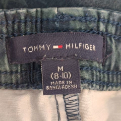 BERMUDA - TOMMY HILFIGER - TALLE 8 A 10 AÑOS - VERDE Y AZUL MTIVO HOJAS - PilchaGo