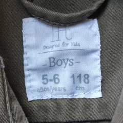 CAMISA - LFT KIDS - TALLE 5 A 6 AÑOS - VERDE CON PARCHES