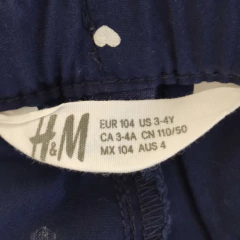 SHORT - H&M - TALLE 3 A 4 AÑOS - AZUL MOTIVO CORAZONES - PilchaGo