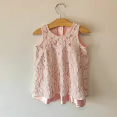 VESTIDO MC - CHEEKY - TALLE 9 A 12 MESES - ROSA CON BRODERIE