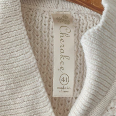 SAQUITO - CHEROKEE - TALLE 4 AÑOS - TEJIDO CREMA - PilchaGo