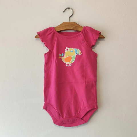BODY - GARANIMALES - TALLE 3 A 6 MESES - ROSA MOTIVO PÁJARO - comprar online