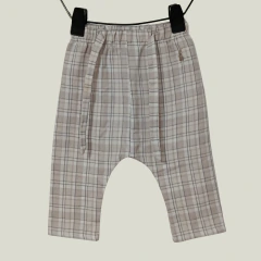 PANTALÓN - LA FOLIE - TALLE 6 MESES - A CUADROS BEIGE