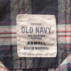 CAMISA MC - OLD NAVY - TALLE 4 AÑOS - A RAYAS AZUL - PilchaGo