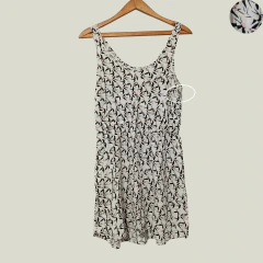 VESTIDO - COMPLOT - TALLE 42 - CREMA MOTIVO PÁJAROS - PilchaGo