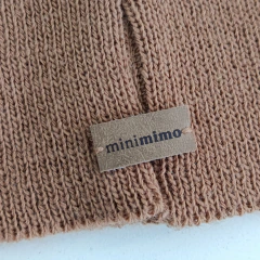 GORRO - MIMO - TALLE 3 MESES - MARRÓN MOTIVO ANIMALITO - PilchaGo