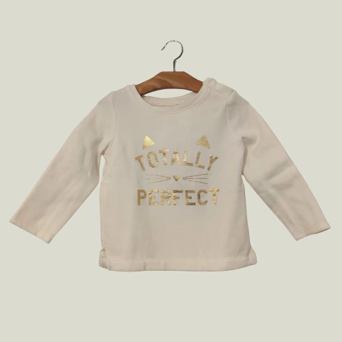 BUZO - CARTER'S - TALLE 24 MESES - BLANCO CON LEYENDA TOTALLY PERFECT - comprar online
