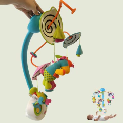 SONAJERO MÓVIL GIRATORIO MUSICAL - TINY LOVE - ALTO CMS 64 - CELESTE CON MUÑECOS DE ANIMALES - comprar online