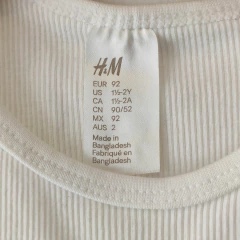 BODY - H&M - TALLE 18 A 24 MESES - BLANCO - PilchaGo