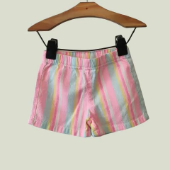 SHORT - CARTER'S - TALLE 12 MESES - A RAYAS ROSA, CELESTE Y AMARILLO - comprar online