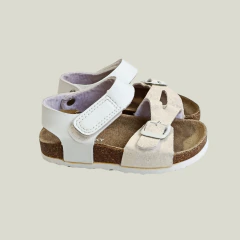 SANDALIAS - CHEEKY - TALLE AR 23 - BLANCO CON GLITTER en internet