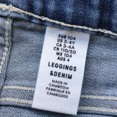 JEGGING - &DENIM - TALLE 3 A 4 AÑOS - AZUL en internet