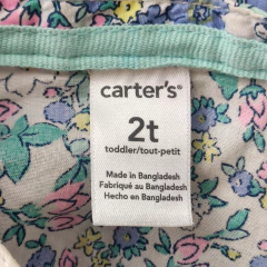 VESTIDO - CARTER'S - TALLE 2 AÑOS - BLANCO MOTIVO FLORES - PilchaGo