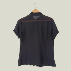 CAMISA - CLAUDIA LARRETA - TALLE S - NEGRO CON VOLADOS - comprar online