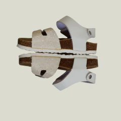 SANDALIAS - CHEEKY - TALLE AR 23 - BLANCO CON GLITTER - comprar online