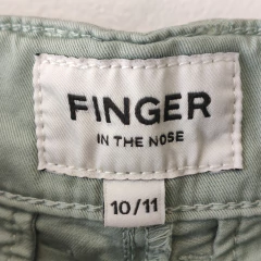 BERMUDA - FINGER IN THE NOSE - TALLE 10 A 11 AÑOS - GABARDINA VERDE AGUA - PilchaGo
