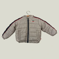 CAMPERA ABRIGO - LEVI'S - TALLE 6 MESES - AZUL Y GRIS - comprar online