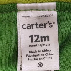 ENTERITO - CARTER'S - TALLE 12 MESES - POLAR VERDE MOTIVO PALTA - tienda online