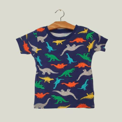PIJAMA - CARTER'S - TALLE 2 AÑOS - SET X2 (REMERA MC Y SHORT) AZUL MOTIVO DINOSAURIOS en internet