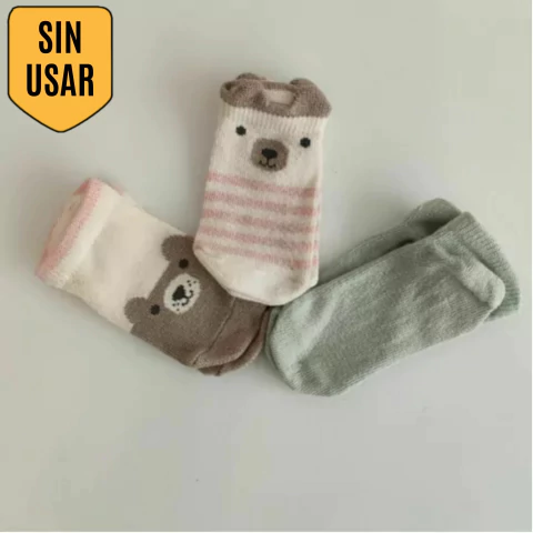 MEDIAS - TALLE SUGERIDO 0 A 3 MESES - SET X3 PARES MOTIVO VARIOS - comprar online