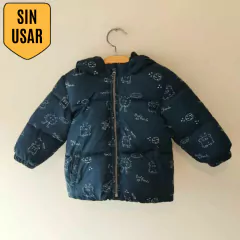 CAMPERA ABRIGADA - SFERA - TALLE 6 A 12 MESES - AZUL MOTIVO EXTRATERRESTRES