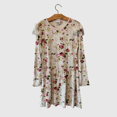 VESTIDO - BROER - TALLE 5 A 6 AÑOS - BLANCO MOTIVO FLORES - comprar online