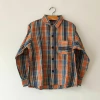 CAMISA - GIMOS - TALLE 6 AÑOS - A CUADROS AZUL Y NARANJA - comprar online