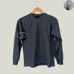 REMERA - POWDER - TALLE 10 AÑOS - TÉRMICA AZUL - PilchaGo