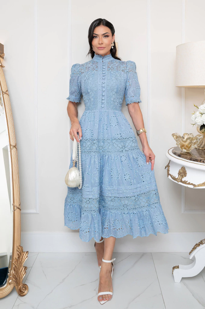 Vestido Midi Selena Azul Serenity