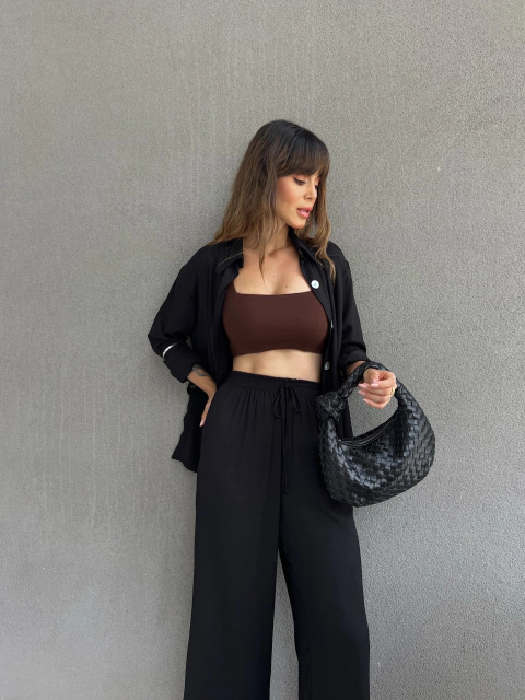 Top Tricot Ana - Marrom