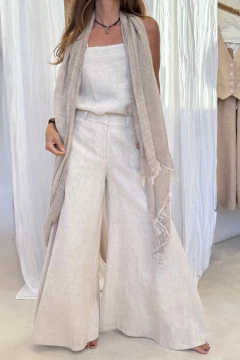 PANTALON POSITANO NEW LINO PIEDRA