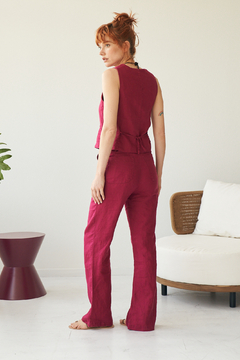 PANTALON DREW LINO BORDO - comprar online