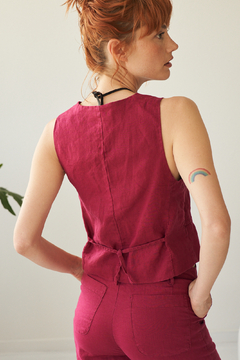 CHALECO DREW LINO BORDO - comprar online