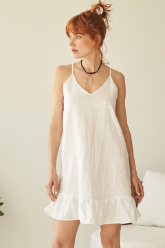 VESTIDO CELES LINO BLANCO en internet