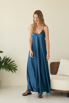VESTIDO MALONE PETROLEO - comprar online