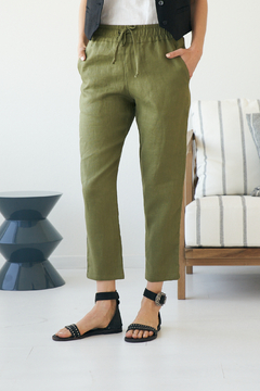 PANTALON BABUCHA FLORENCE LINO VERDE MILITAR en internet