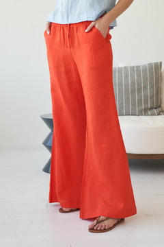 PANTALÓN CRETA LINO CORAL en internet