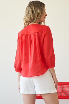 BLUSA PRAGA LINO ROJO en internet