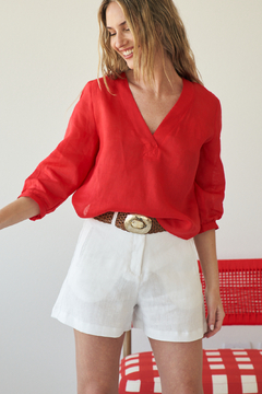 SHORT MALIBU LINO BLANCO - comprar online